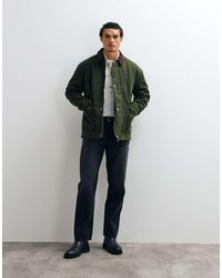ASOS - Waxed Field Jacket With Contrast Collar - Lyst