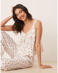 ASOS - Ditsy Frill Button Up Cami And Trouser Pyjama Set - Lyst