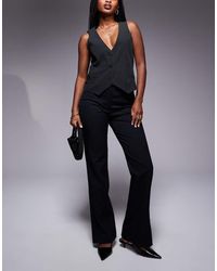 River Island - Elegante Broek Met Split Aan De Zoom - Lyst