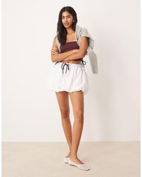 ASOS - Puffball Mini Skirt With Sporty Drawcords - Lyst