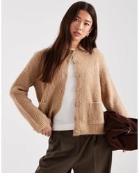 ASOS - Knitted Cardigan With Patch Pockets - Lyst