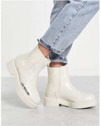 Love Moschino - Logo Chelsea Boots - Lyst