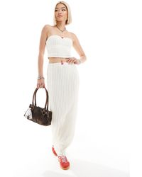 Daisy Street - Textured Maxi Skirt With Rosette Detail Co-ord - Lyst