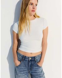 Bershka - Short Sleeve Crew Neck T-shirt - Lyst