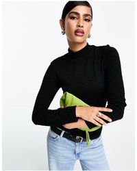 SELECTED - Femme High Neck Textured Top - Lyst