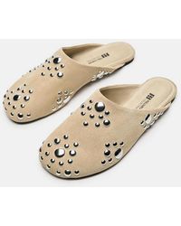 Pull&Bear - Leren Muiltjes Met Studs - Lyst
