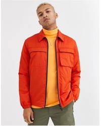 ASOS Gewatteerd Jacket Met Utility Details - Oranje