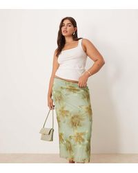 ASOS - Asos Design Curve Mesh Midi Skirt - Lyst