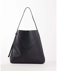 Mango - Borsa Da Spalla Slim Nera - Lyst