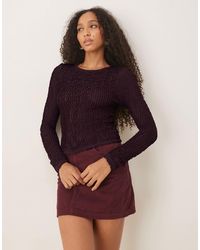 ASOS - Long Sleeve Textured Ruffle Top - Lyst