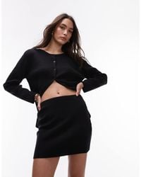 TOPSHOP - Compact Knit Mini Skirt - Lyst