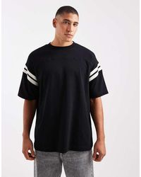 ASOS - Heavyweight Boxy Oversized T-shirt With Contrast Panel - Lyst