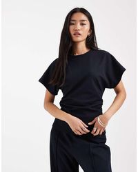 ONLY - T-Shirt Met Ingenomen Taille - Lyst