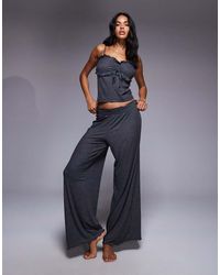 Boux Avenue - Frill Ribbed Cami Top And Trousers Pyjama Set - Lyst