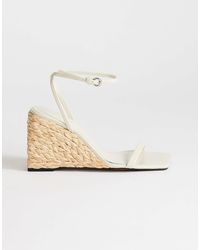 TOPSHOP - Elysia Raffia Two Part Sandals - Lyst