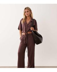 JDY Petite - Wide Leg Linen Mix Co-Ord Trouser - Lyst