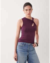 ASOS - Modal Halter Neck Top With Keyhole Detail - Lyst