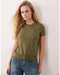 Polo Ralph Lauren - Icon Logo Pima Cotton Knit Short Sleeve Top - Lyst