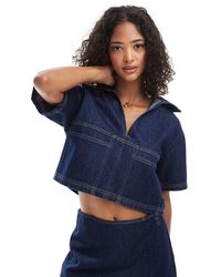 ASOS - Denim Rugby Top - Lyst