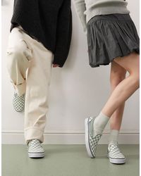 Vans - Classic Slip-On Colour Theory Checkerboard Trainers - Lyst