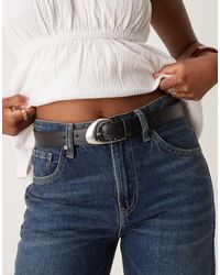 ASOS - Cinturón Para Vaqueros Con Hebilla Angular De - Lyst
