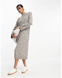 SELECTED - Femme Mottled Knitted Jumper Mini Dress - Lyst