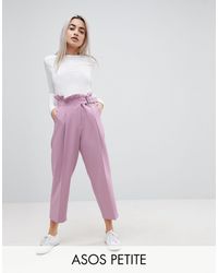 ASOS - Asos Tailored Frill Waist Pants With Buckle Detail - Lyst
