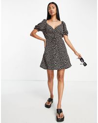 French Connection - Ditsy Floral Print Mini Wrap Dress - Lyst