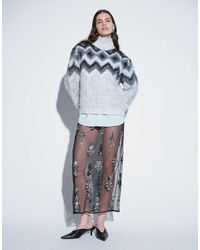 ASOS - Embellished Detail Sheer Midi Skirt - Lyst