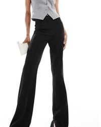 ASOS - Pantalones De Sastre Negros Ajustados De Corte Pitillo Acampanado De Asos Design Tall - Lyst