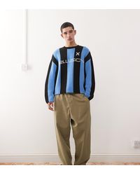 Collusion - Knitted Stripe Football Sweater Jumper - Lyst