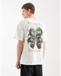Jack & Jones - Oversized T-Shirt With Dragon Backprint - Lyst