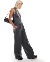 Collusion - Co-Ord Tailored Wide Leg Trousers With Elasticated Waistband - Lyst