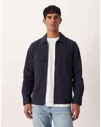 ARKET - Pure Cotton Zip Up Overshirt - Lyst