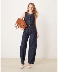 Gina Tricot - Sleeveless Sculpted Denim Waistcoat - Lyst