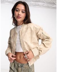 Collusion - Distressed Printed Bomber Jacket - Lyst