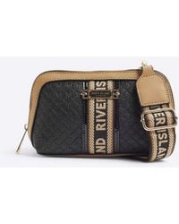 River Island - Monogram Webbing Cross Body Bag - Lyst