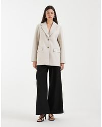Vero Moda - Loose Fit Felt Blazer Jacket - Lyst
