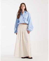 ASOS - Shirred Waist Detail Maxi Skirt - Lyst