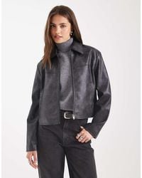 ASOS - Jack Met Kraagje En Leerlook - Lyst