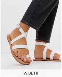 london rebel double buckle flat sandals