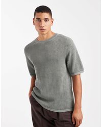 Levi's - – stinson – t-shirt aus offenmaschigem strick - Lyst