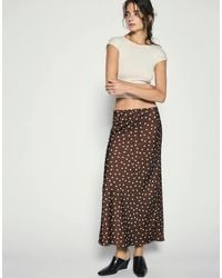 Pull&Bear - Satijnen Midi-Rok Met Trekkoord - Lyst