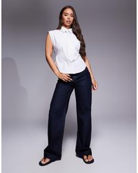 ASOS - Camicia Senza Maniche A Righe Con Cravatta - Lyst