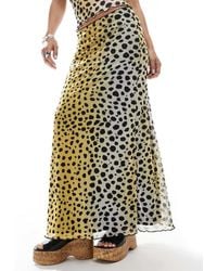 JJXX - Maxi Rok Van Mesh Met Dalmatiërprint, Deel Van Co-Ord Set - Lyst