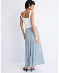 Stradivarius - Panelled Skirt With Metallic Thread - Lyst