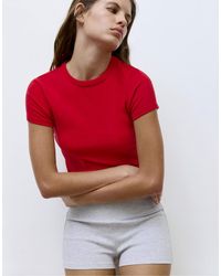 Pull&Bear - – figurbetontes, kurzärmliges t-shirt - Lyst