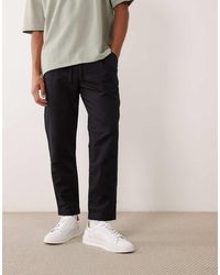 Mango - Linnen Broek Met Gestrikte Taille - Lyst