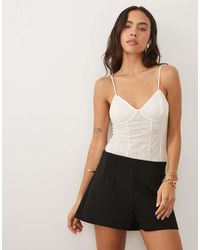 ASOS - Bonded Crepe Shorts Co-ord - Lyst