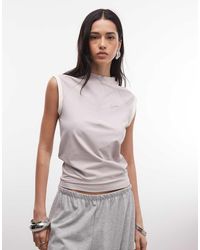 Nike - Top Sin Mangas Con Cremallera De -Morado - Lyst